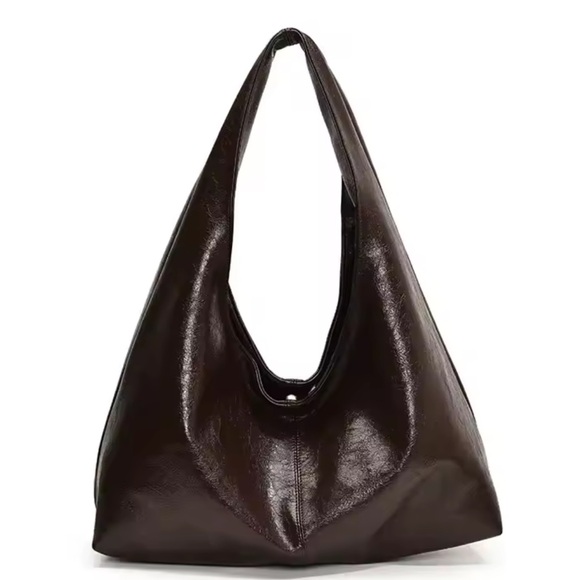 Handbags - NEW - Tote Hobo Bag Coffee Color Leather Women's Shoulder Bag Bohemian Y2K Purse